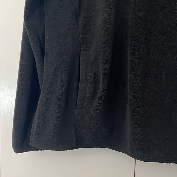 Funnel Neck Polar Fleecy Button Up Pullover Sweater front pocket cozy fleece - Picture 3 of 5